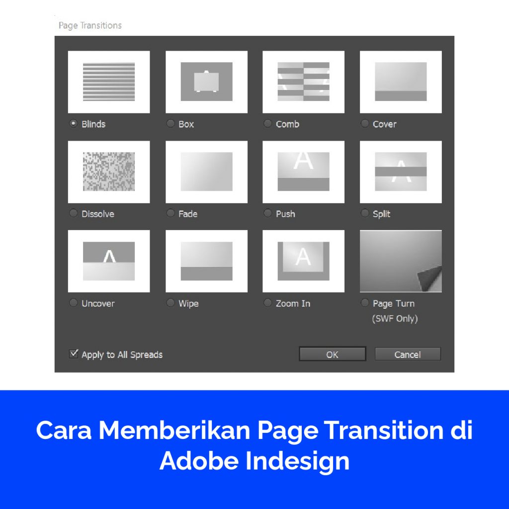 Cara Memberikan Page Transition di Adobe Indesign