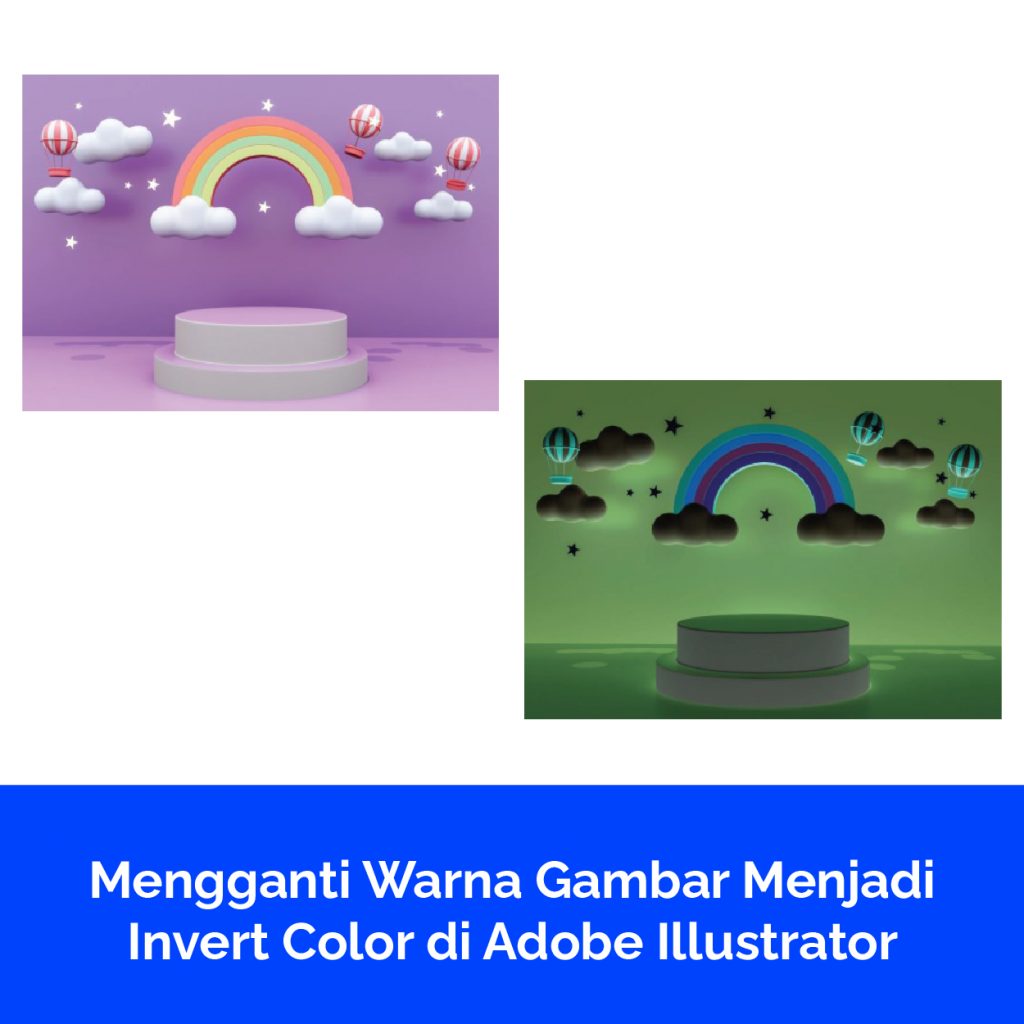 Mengganti Warna Gambar Menjadi Invert Color di Adobe Illustrator