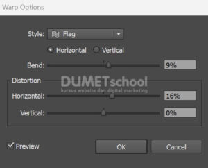 Memberi Efek Warp Pada Gambar di Adobe Illustrator