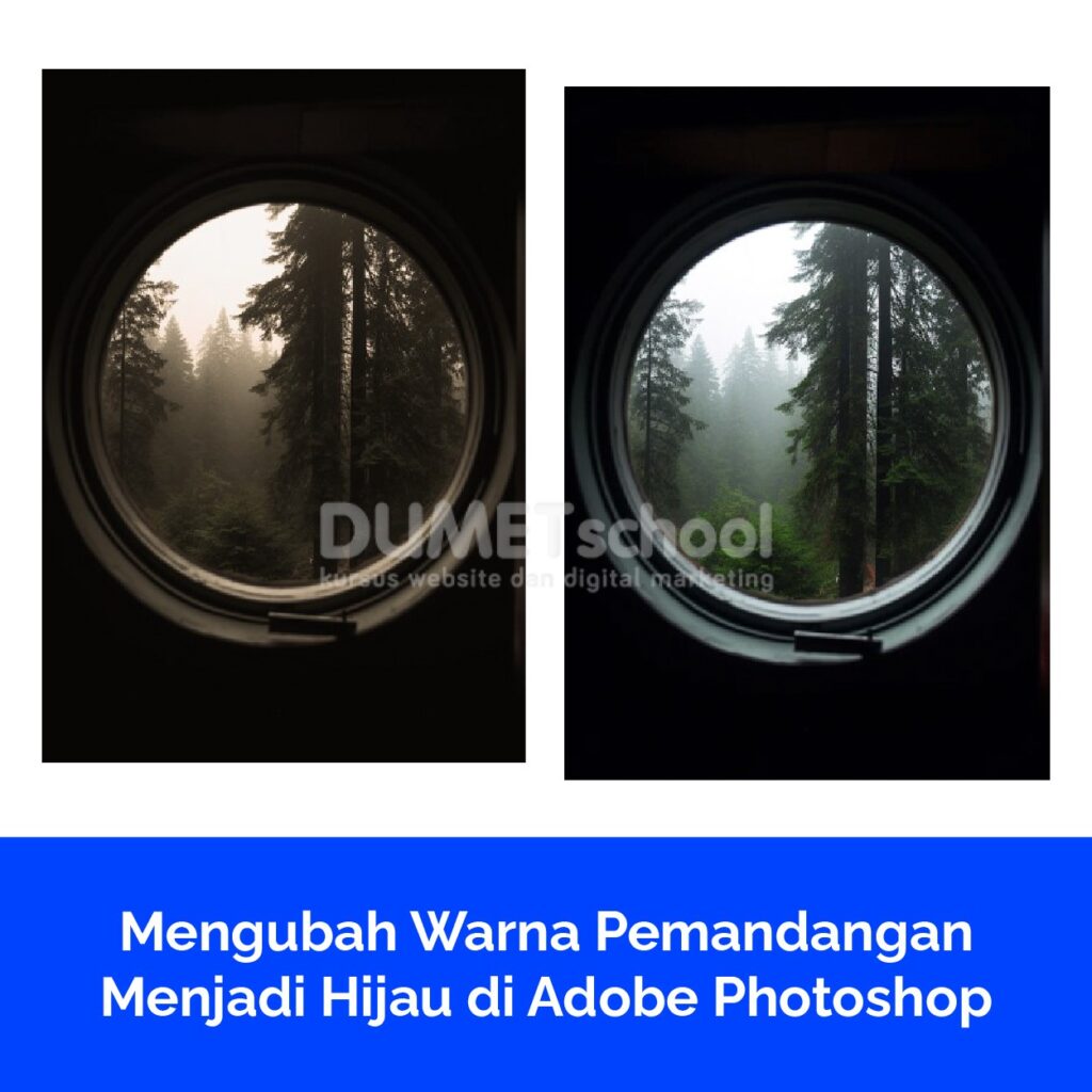 Mengubah Warna Pemandangan Menjadi Hijau di Adobe Photoshop