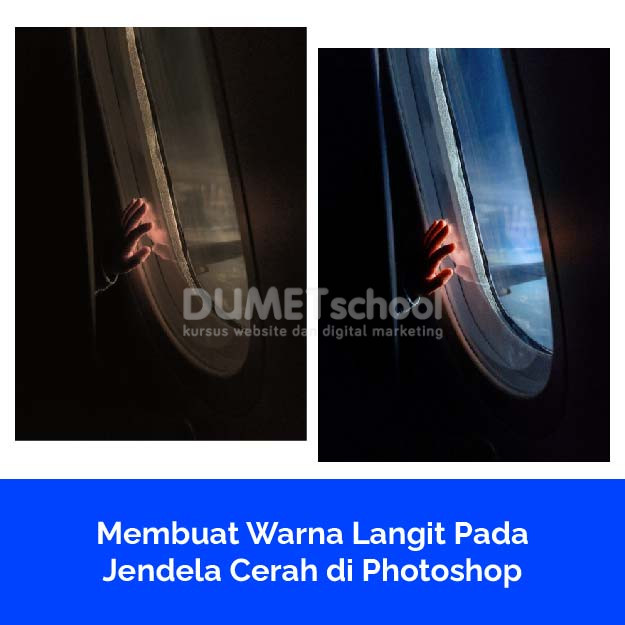 Membuat Warna Langit Pada Jendela Cerah di Photoshop