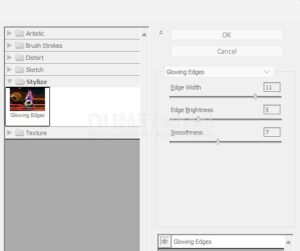 Menambahkan Efek Glowing Edges di Adobe Photoshop