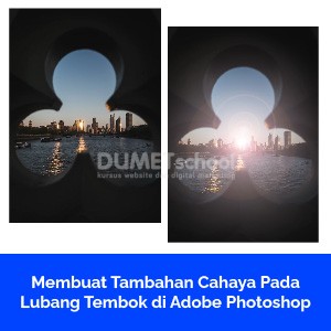 Membuat Tambahan Cahaya Pada Lubang Tembok di Adobe Photoshop