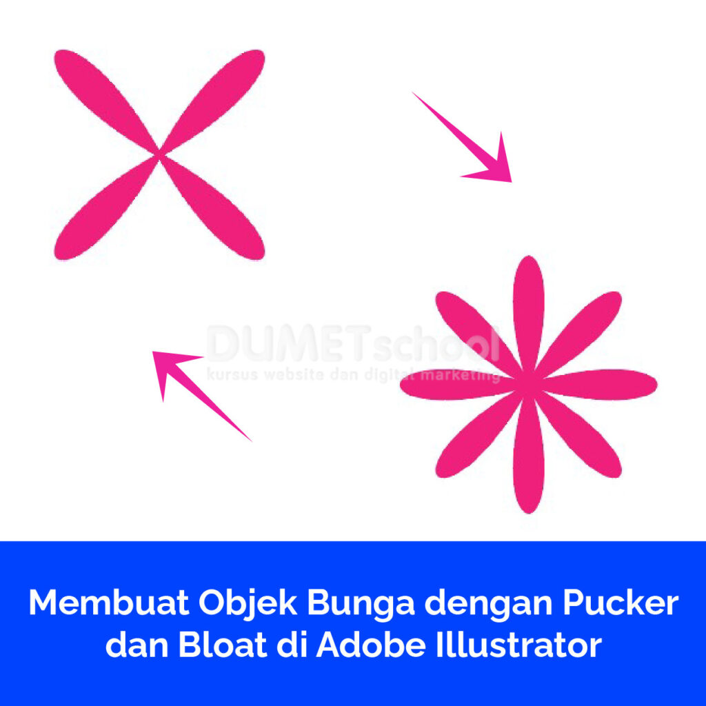 Membuat Objek Bunga dengan Pucker dan Bloat di Adobe Illustrator