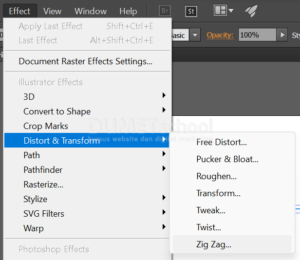 Cara Mengubah Garis Lurus Menjadi Zig-Zag di Adobe Illustrator