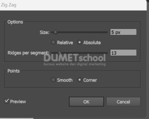 Cara Mengubah Garis Lurus Menjadi Zig-Zag di Adobe Illustrator