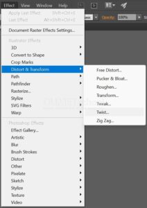 Membuat Efek Twist Pada Objek di Adobe Illustrator