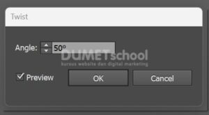 Membuat Efek Twist Pada Objek di Adobe Illustrator