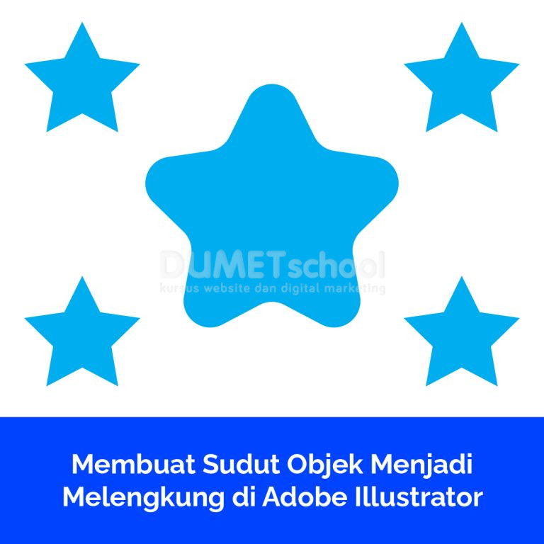 Membuat Sudut Objek Menjadi Melengkung di Adobe Illustrator