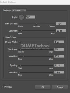 Memberi Efek Scribble Pada Objek di Adobe Illustrator