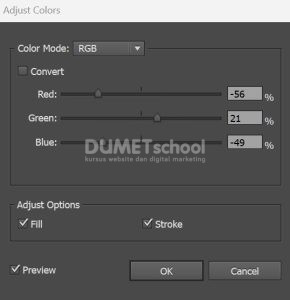 Mengganti Warna Gambar dengan Adjust Color di Adobe Illustrator