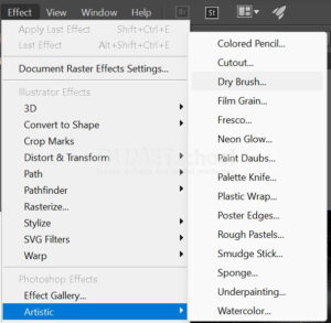 Memberi Efek Dry Brush Pada Gambar di Adobe Illustrator