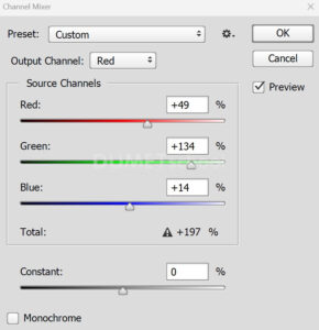 Kelebihan Channel Mixer Pada Gambar di Adobe Photoshop
