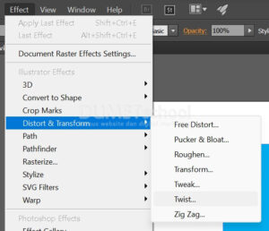 Memberikan Efek Twits Pada Objek di Adobe Illustrator