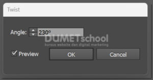 Memberikan Efek Twits Pada Objek di Adobe Illustrator