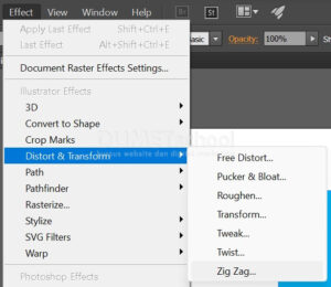 Membuat Bentuk Baru dengan Efek Zig-Zag di Adobe Illustrator