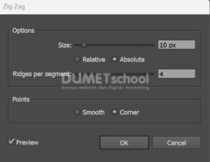 Membuat Bentuk Baru dengan Efek Zig-Zag di Adobe Illustrator