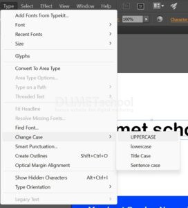 Mengubah Huruf Kecil Menjadi Kapital di Adobe Illustrator