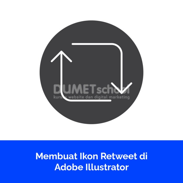 Membuat Ikon Retweet di Adobe Illustrator