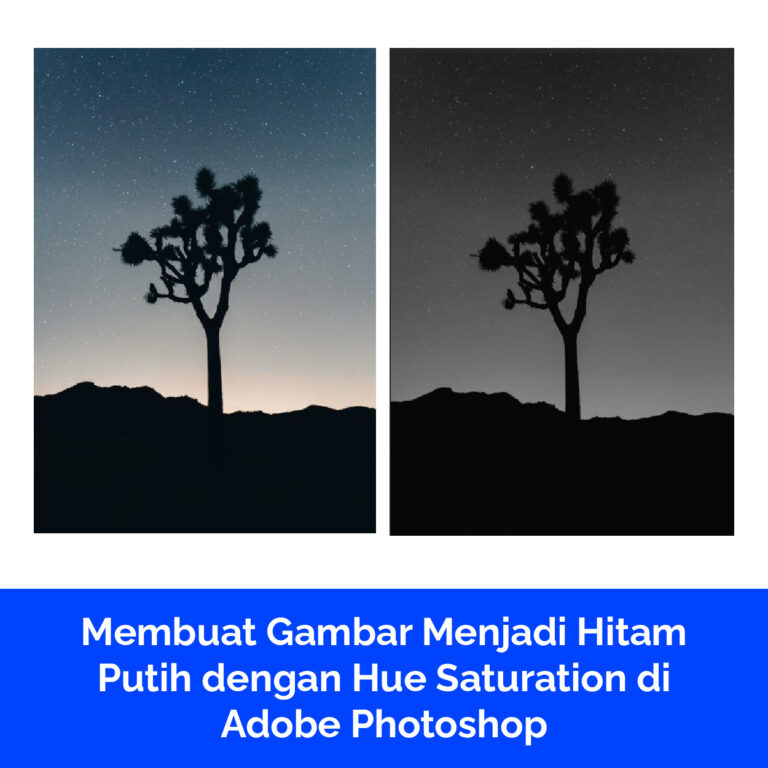 Membuat Gambar Menjadi Hitam Putih dengan Hue Saturation di Adobe Photoshop