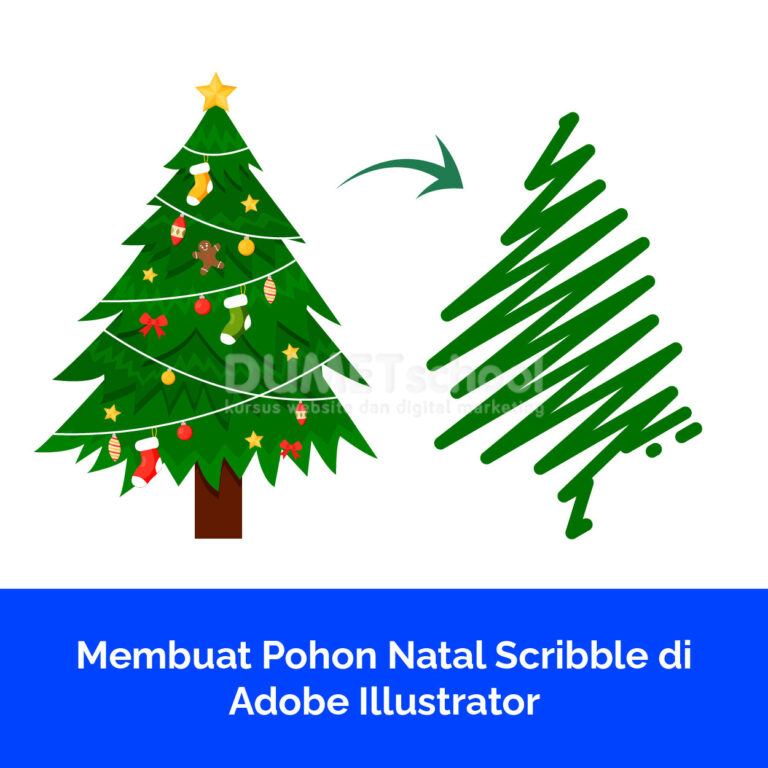 Membuat Pohon Natal Scribble di Adobe Illustrator