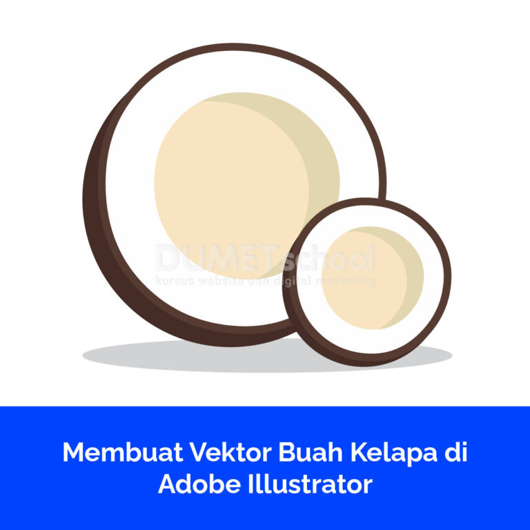 Membuat Vektor Buah Kelapa di Adobe Illustrator