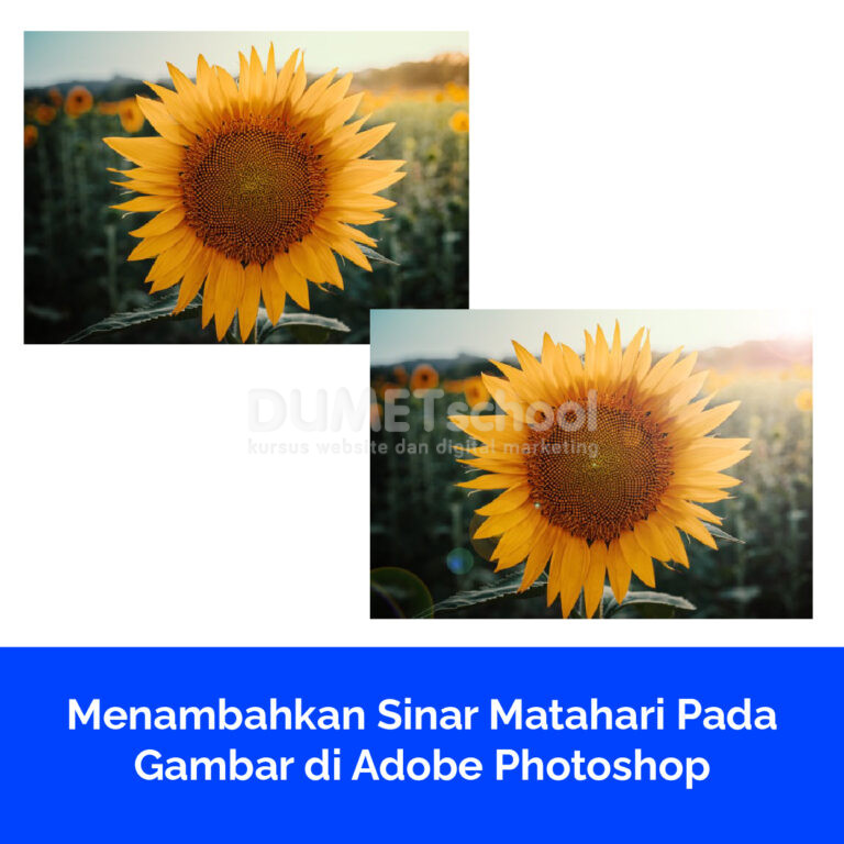 Menambahkan Sinar Matahari Pada Gambar di Adobe Photoshop
